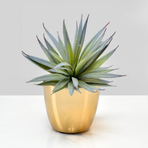 3.5in Tall Gold Iron Cachepot Set of 4