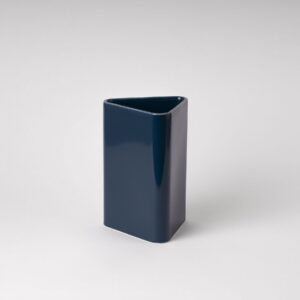Large Snorkel Blue Slanted Rectangle Vase
