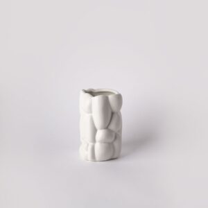 Vaporous Grey Pebble Relief Accent Vase