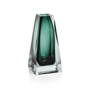 Emerald Green Polished Glass Vase