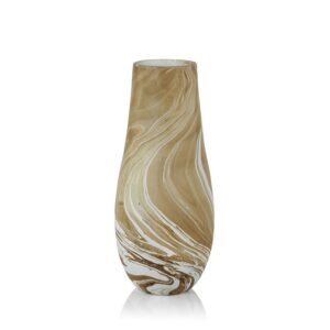 Natural Mango Wood Marbleized Vase